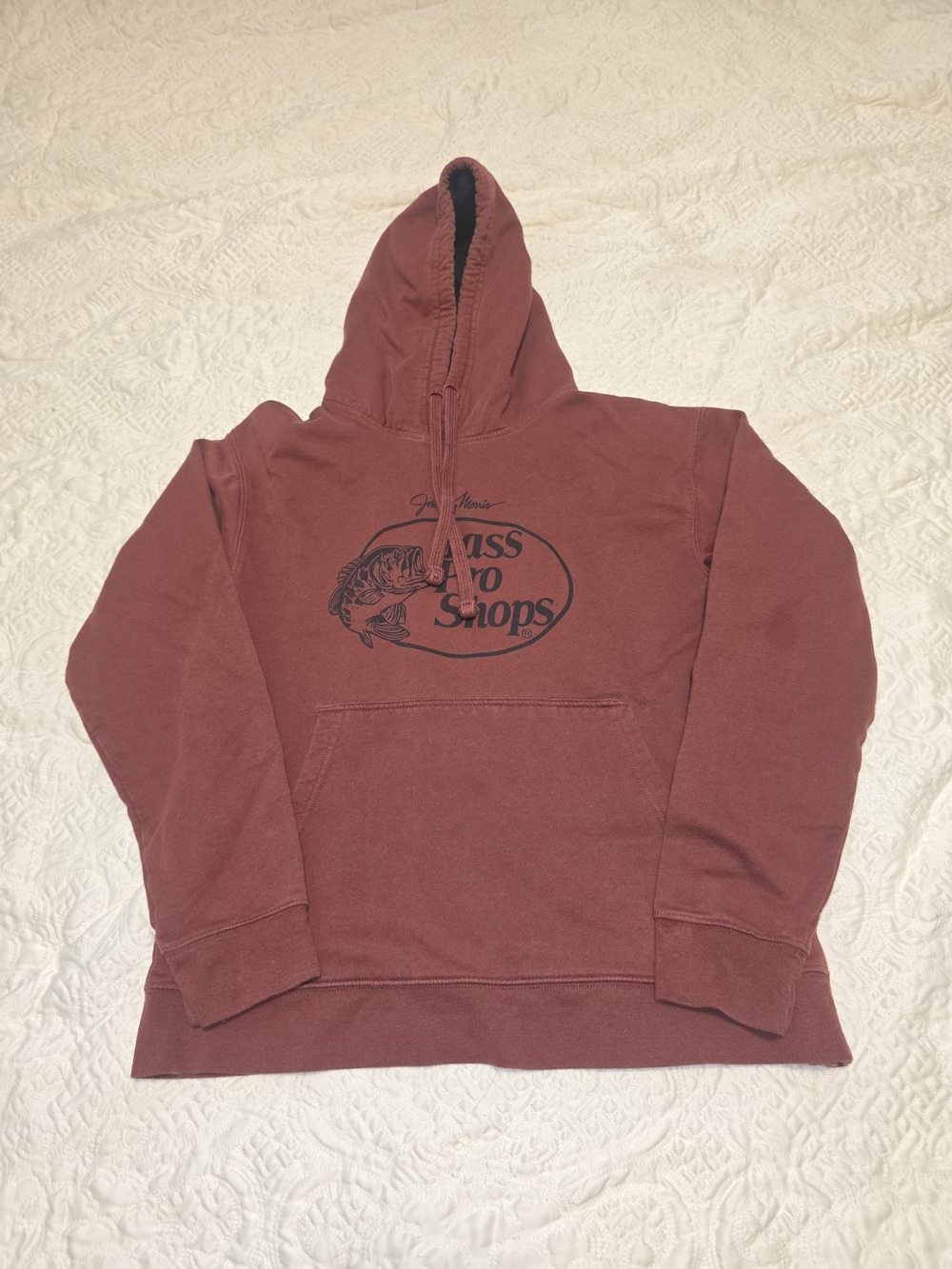 Bass Pro Shops Hoodie - Maroon With Navy Blue Logo